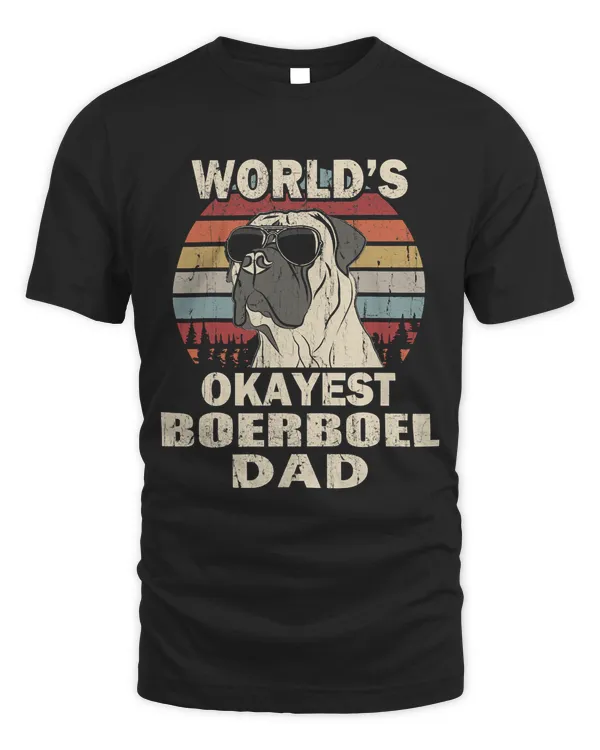 Mens Worlds Okayest Boerboel Dad Vintage Retro 4