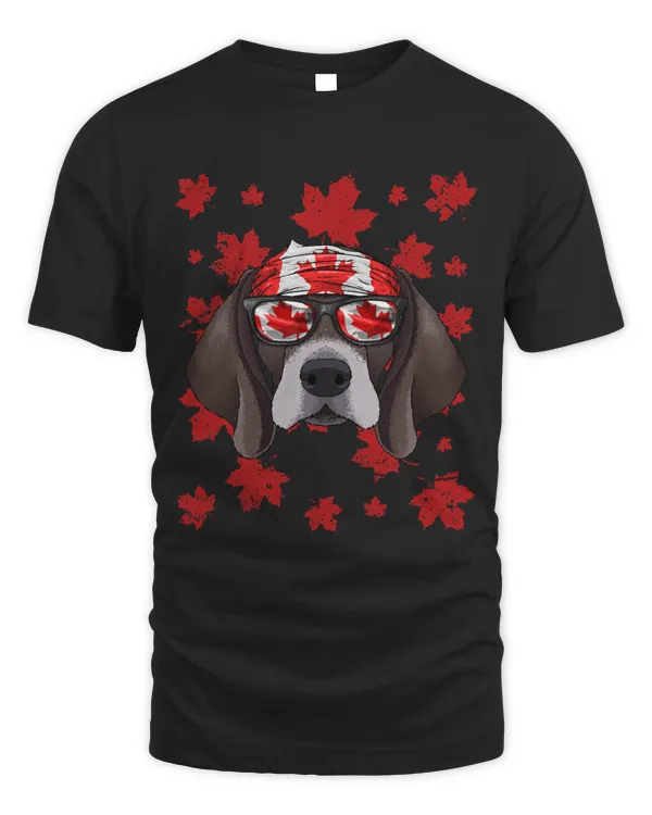 Canadian Pointer Patriotic Canada Flag Maple Leaf Pride