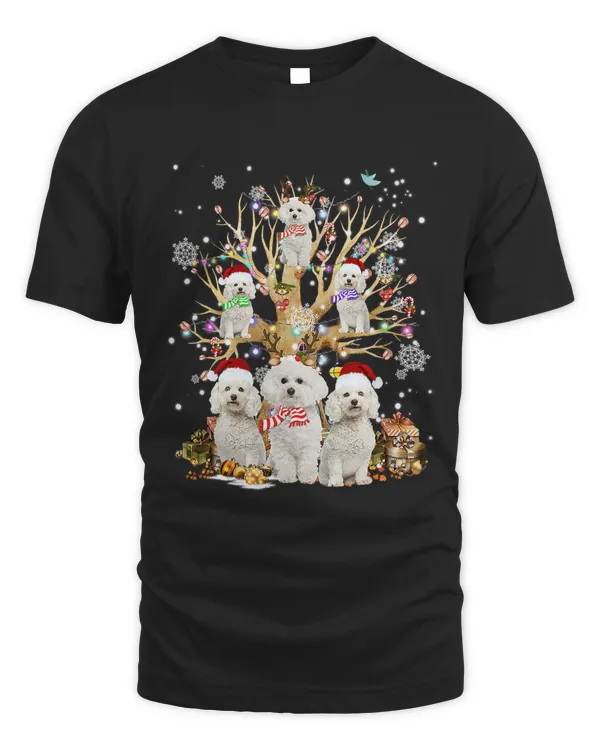 Bichon Frise Christmas Tree Lights Xmas Pajama Dog 280