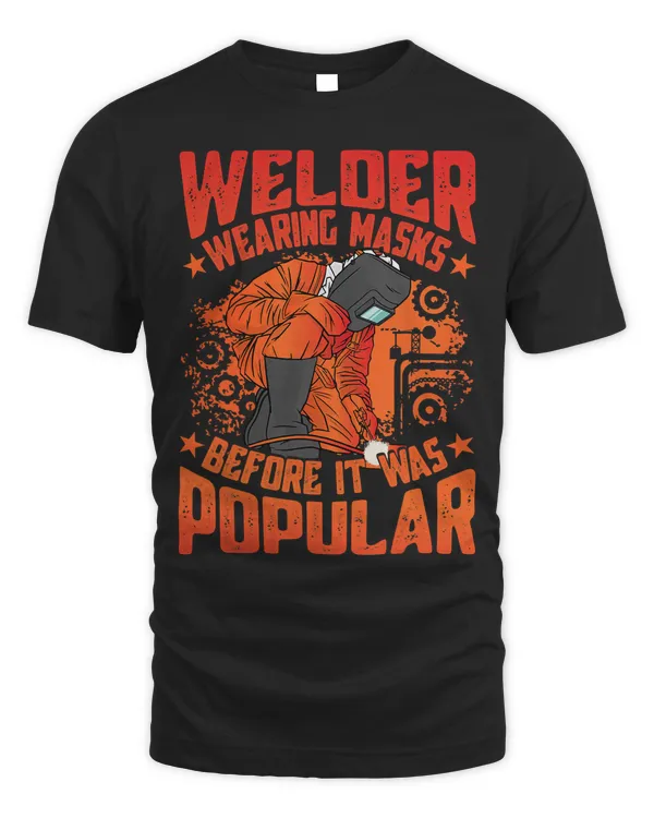 Welder wearing masks before it was popular