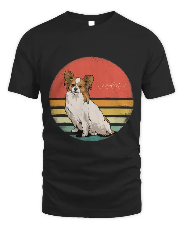 Papillon Dog Lover Retro Vintage 70s Dog Pet 305