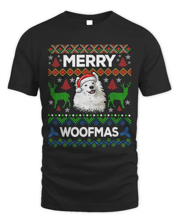 Merry Woofmas Ugly Sweater Christmas Samoyed Lover Gift 292