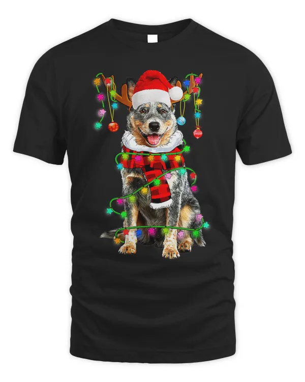 Australian Cattle Dog Santa Xmas Puppy Lover Christmas Light243