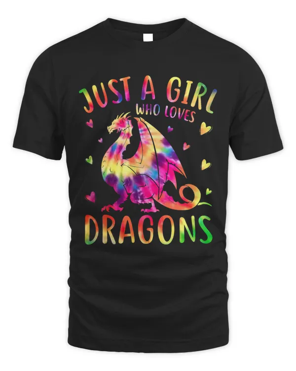Cute Just A Girl Who Loves Dragons Tie Dye Women and Girls 1