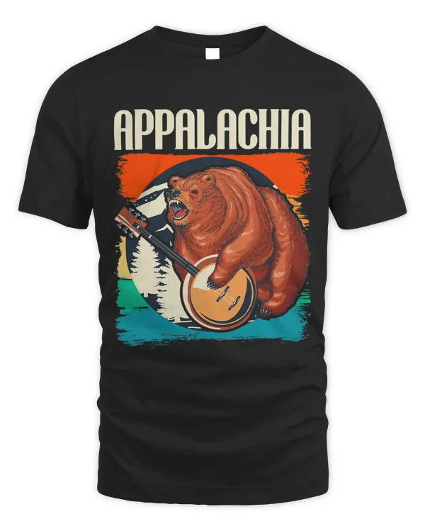 Appalachia Vintage Banjo Player Bluegrass Musician