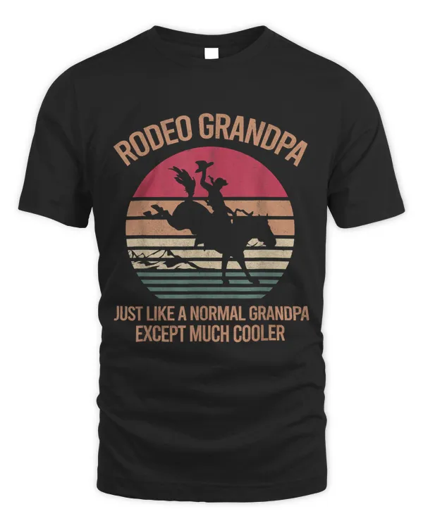 Mens Rodeo Grandpa Grandfather Cowboy Rancher Riding Rodeo