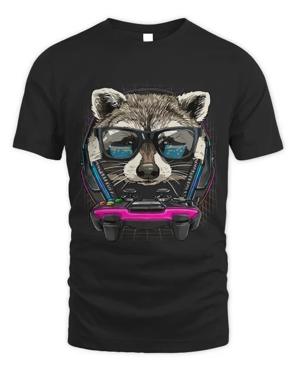 Gaming Raccoon Video Gamer Player Animal Lover 124