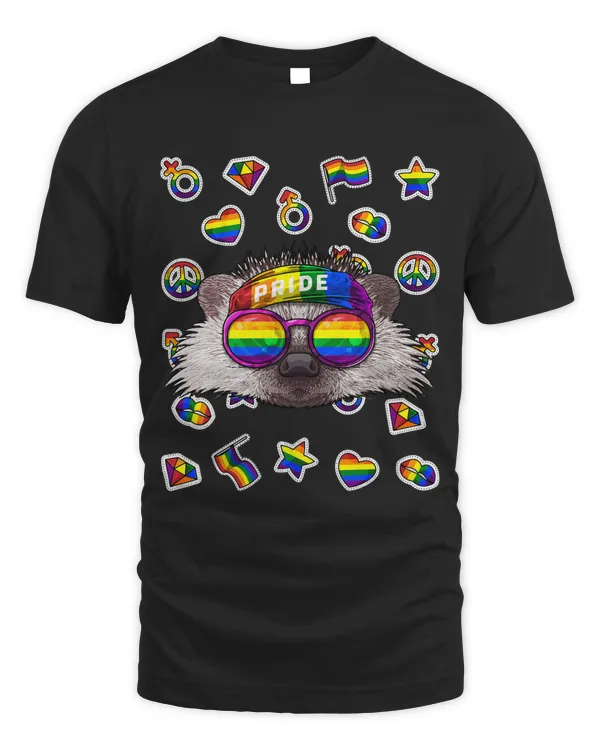 LGBT Hedgehog Gay Pride Month Animal Rainbow Lesbian