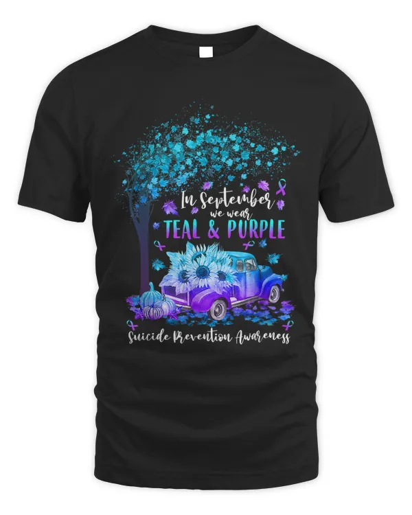 In September We Wear Teal Purple Suicide Prevention Autumn 121