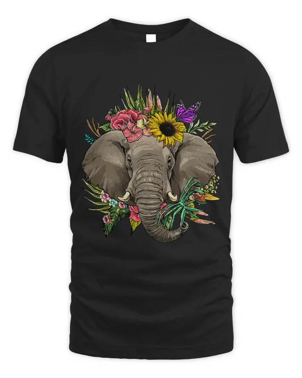 Floral Elephant Spring Nature Elephant Animals Lovers 635