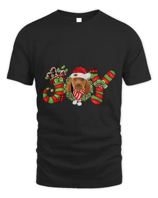 Joy Christmas Vizsla Dog Santa Pajamas Xmas