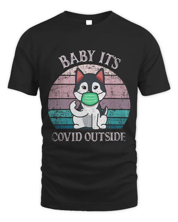 Baby Its C.o.v.i.d Outside Santa Cute Merry Christmas Dog