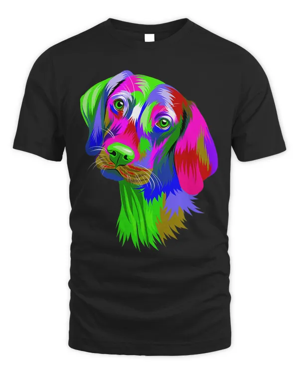 Colorful Pop Art Hungarian Vizsla Portrait Dog Lover