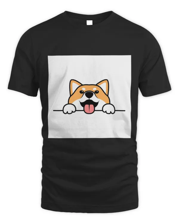 Cute Baby Happy Shiba Inu Puppy Dog Orange and White