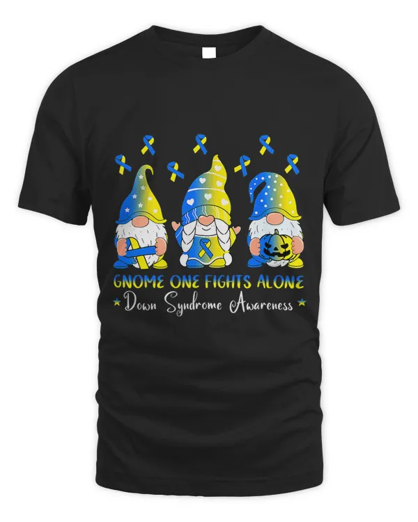 Cute Gnomes Peace Love Down Syndrome Awareness Ribbon