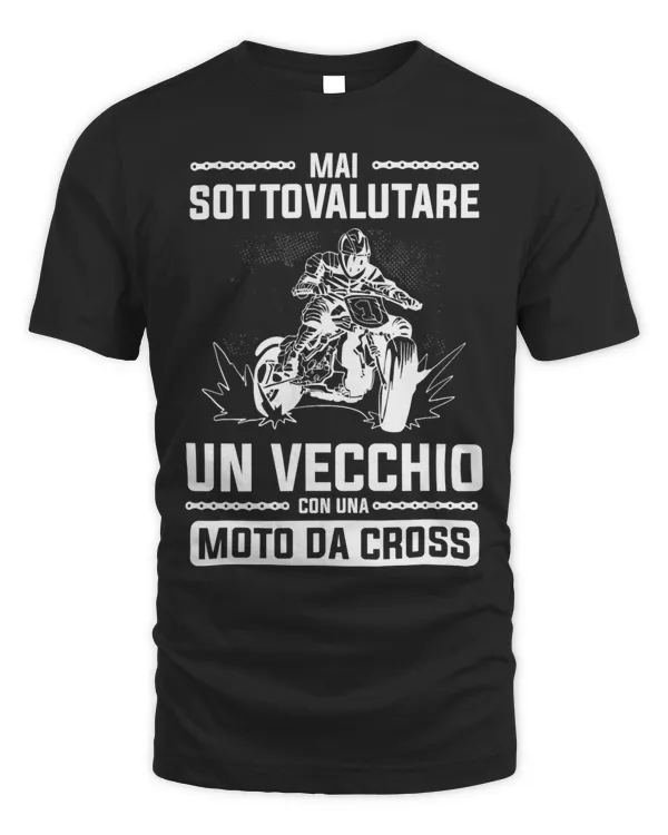 Mens Never Underestimate An Old Man With A Cross Motorcycle