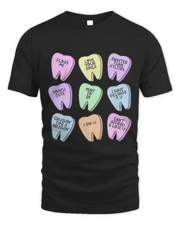 Cute Valentines Day Teeth Heart Tooth Dental Squad Dentist
