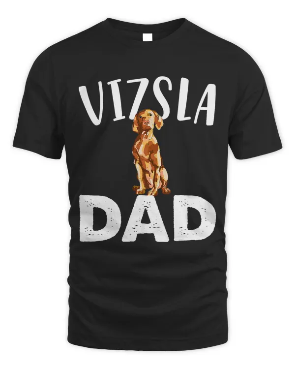 Cute Vizsla Dad Unique Hand Drawn Art Gift Mens Graphics