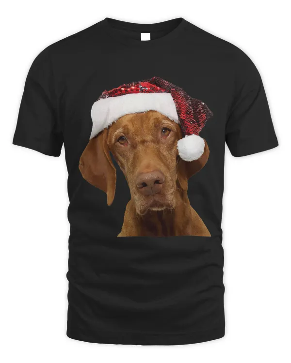 Cute Vizsla Santa Hat Image Christmas Dog Hungarian Pointer