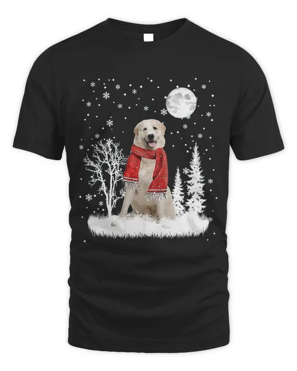 Great Pyrenees Under Moonlight Snow Christmas Pajama 302