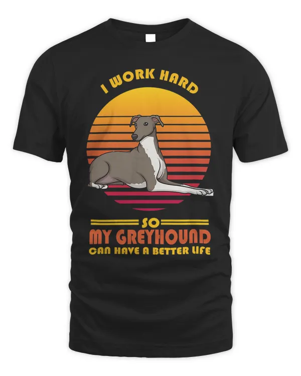 Funny Dog Lover Retro Sunset Cool Greyhound Owner
