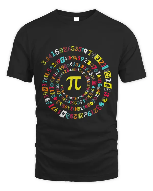 Funny Pi Day Spiral Pi Math Tee For Pi Day 3.14