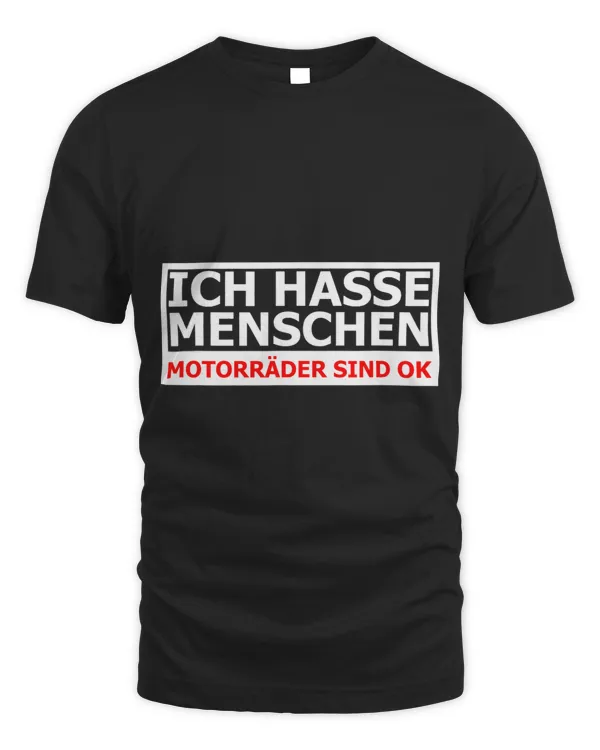 Ich hasse Menschen Motorcycle Saying
