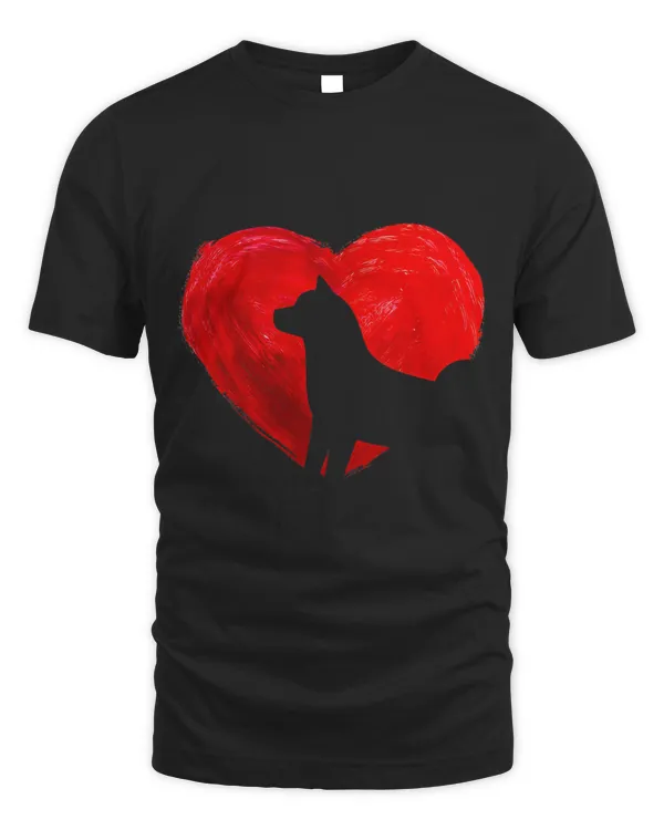 Cute Heart Akita Inu Dog Valentines Day Puppy Lover