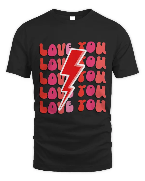 Love You Simple Pink Graphic Design Newlywed Casual3