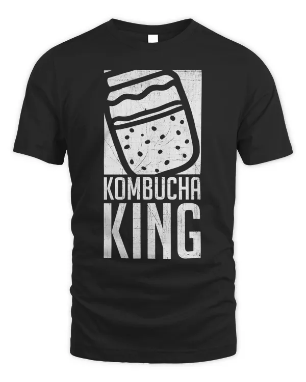 Kombucha King Funny Retro T Shirt