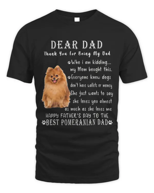 Pet Dog Pomeranian Lovers Fathers Day Pomeranian Dad 131