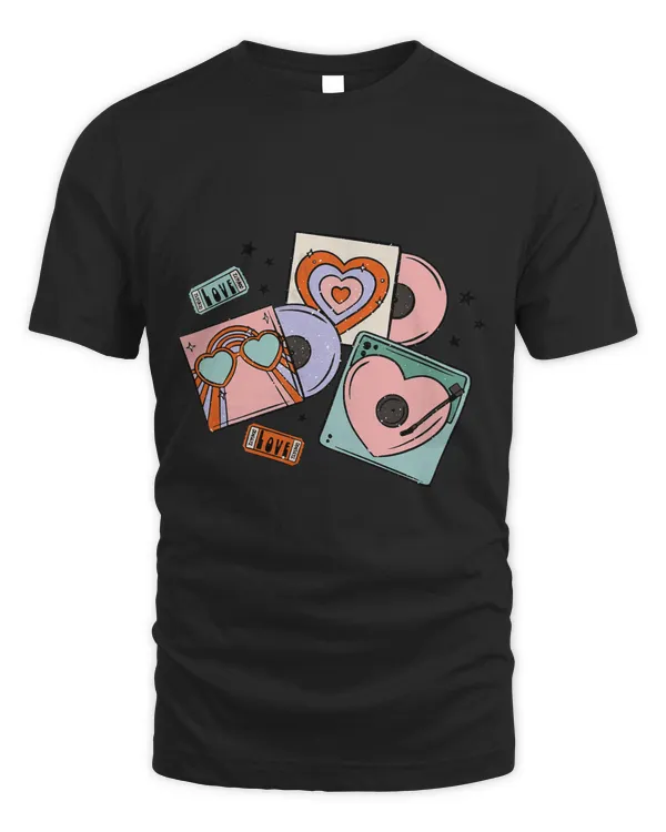Retro Groovy Boho Rainbow Valentines Day Cute Heart Love
