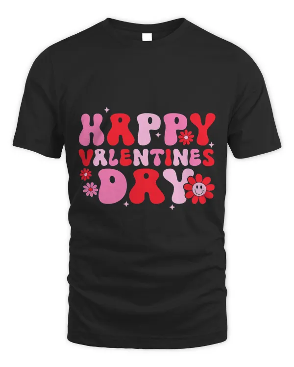 Retro Groovy Happy Valentines Day Matching Couples
