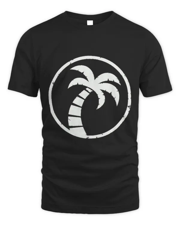 Good Vibes Beach Palm Tree and surfing van So Beach Please