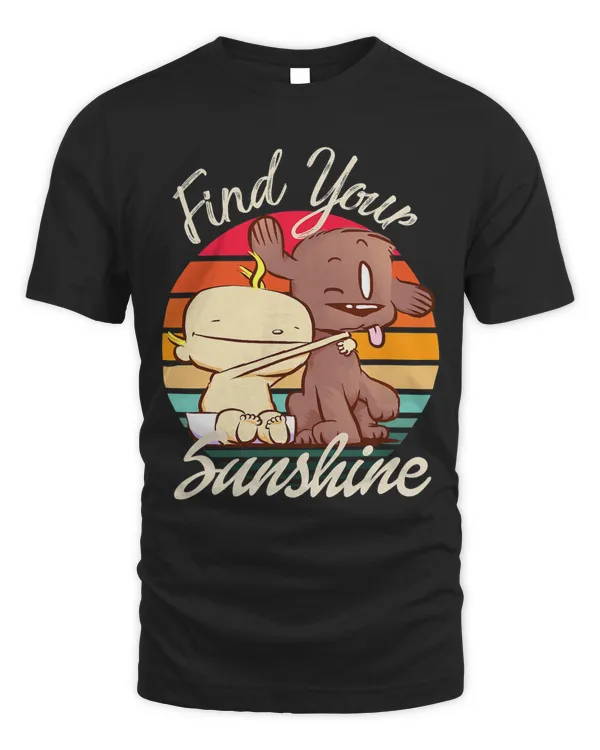 Puppy baby hug sunshine sunset dog mom mens womens