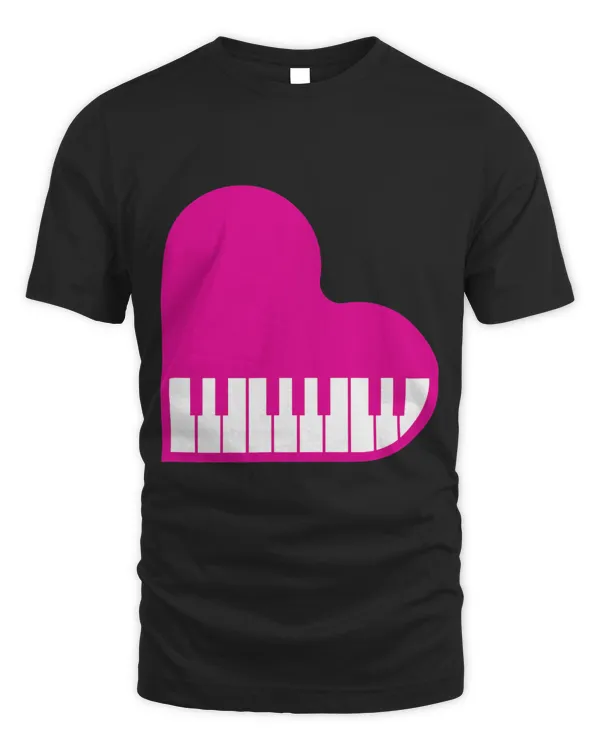Love Piano Heart Keyboard Cool Pink Pianist Keyboardist