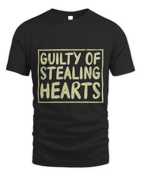 Guilty Of Stealing Hearts Funny Valentines Day Groovy Style