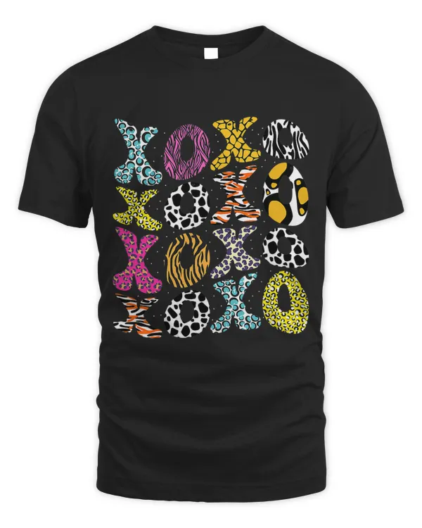 Hugs and Kisses Happy Valentines Day XOXO Retro Leopard3 9