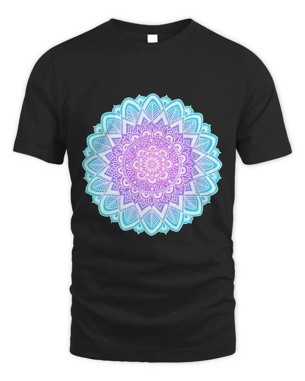 Pastel Vibes Mandala Lotus Pretty Blue Pink Floral Flower