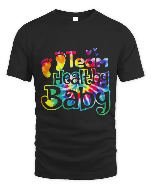 Team Healthy Baby Gender Reveal Party Pink Or Blue Tie Dye