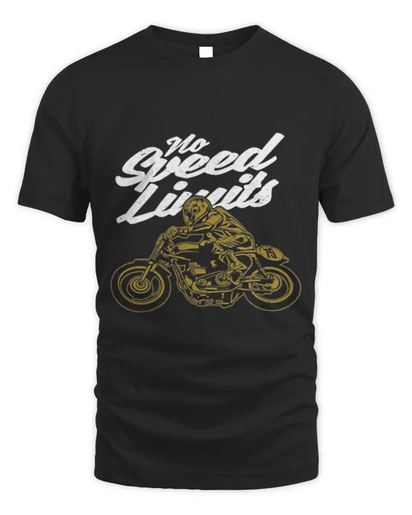 No Speed Limits Vintage Style Retro Motorcycle Race Design 4