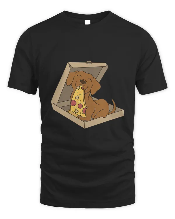Vizsla Eating Pizza Funny Dog