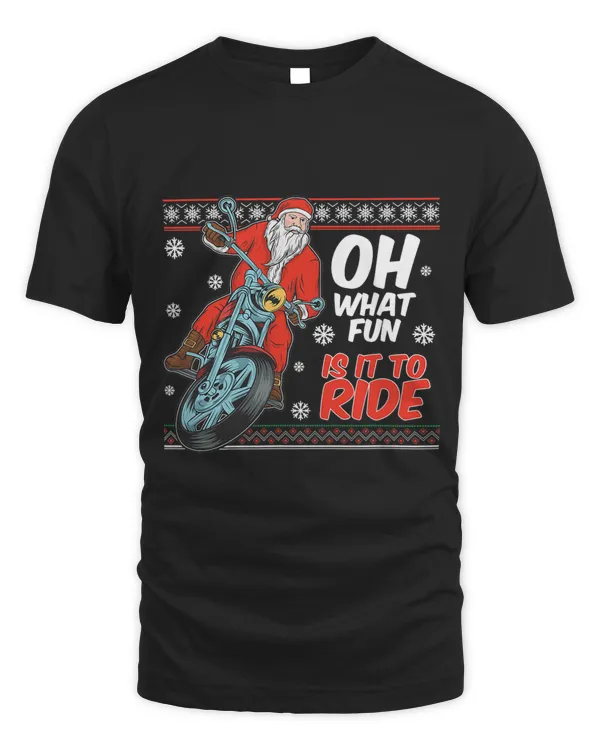 Santa on a motorcycle Christmas