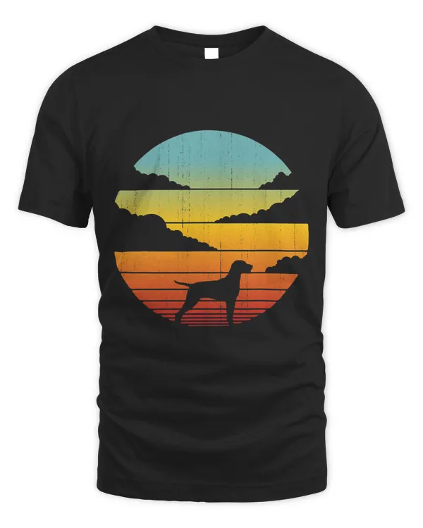 Vizsla Retro Vintage 60s 70s Sunset Dog Lovers Men Women 3