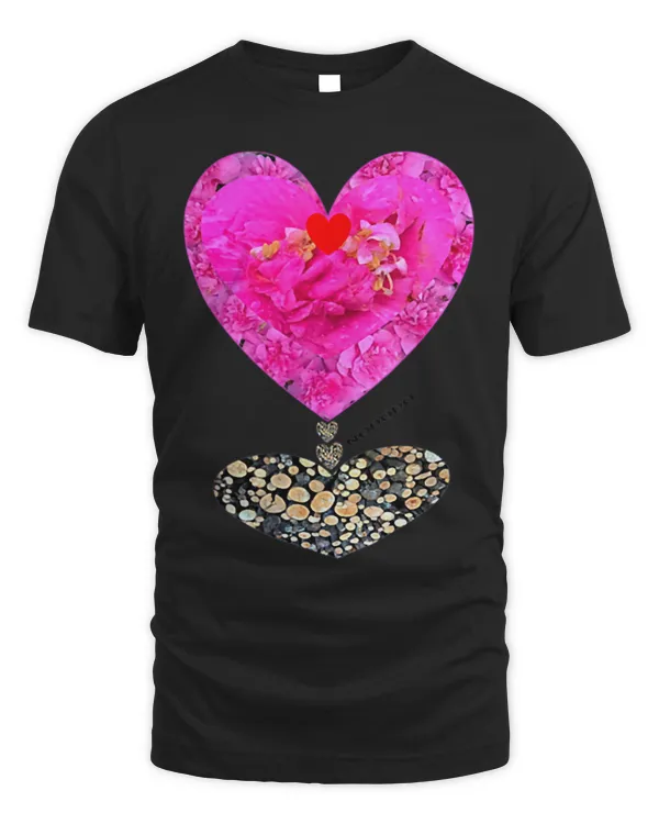 Strong Pink Heart 4 True Love Peace Kindness Forever Womens