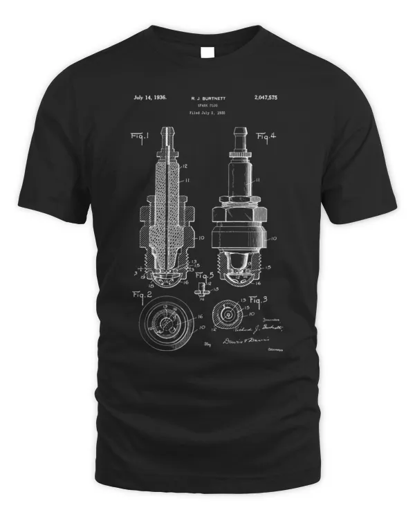 Vintage Patent Print 1936 Engine Spark Plug