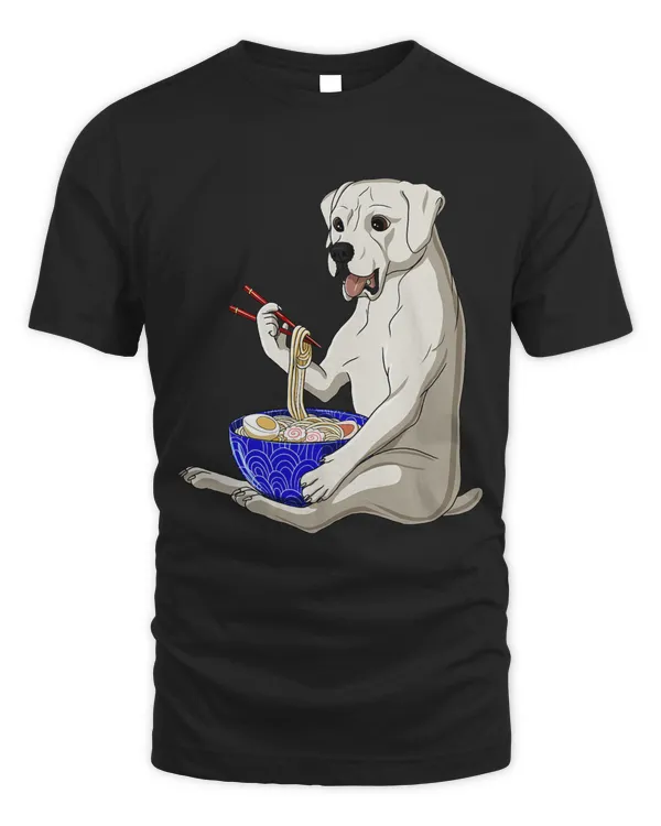 Funny Japanese Kawaii Dog Ramen Noodles American Bulldog