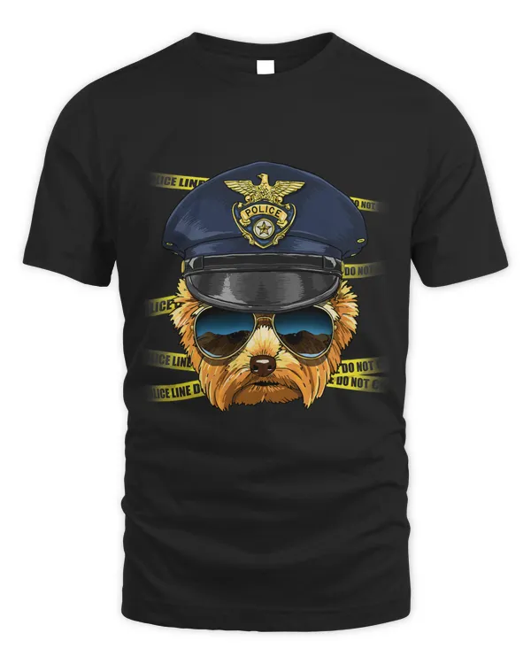 Police Officer Yorkshire Terrier Cop Crime Scene K9 Pet Dog