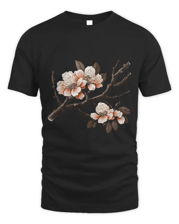 blossom cherry Pink Sakura Flower Japanese Vintage Woodblock3