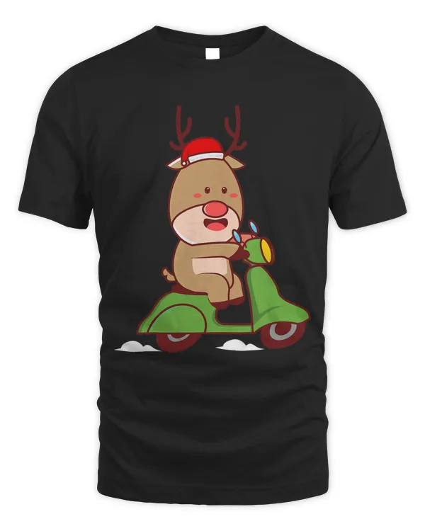 rudolf christmas xmas reindeer moped scooter motorcycle